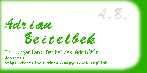 adrian beitelbek business card